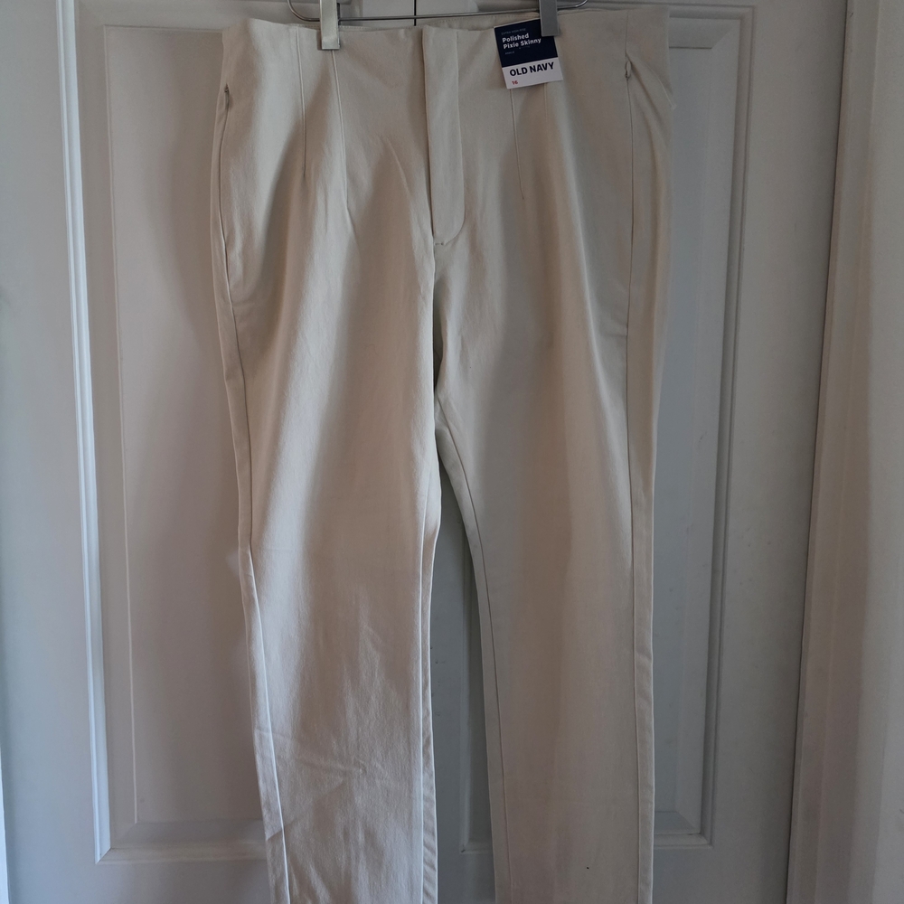Old Navy Womens Cream Chinos